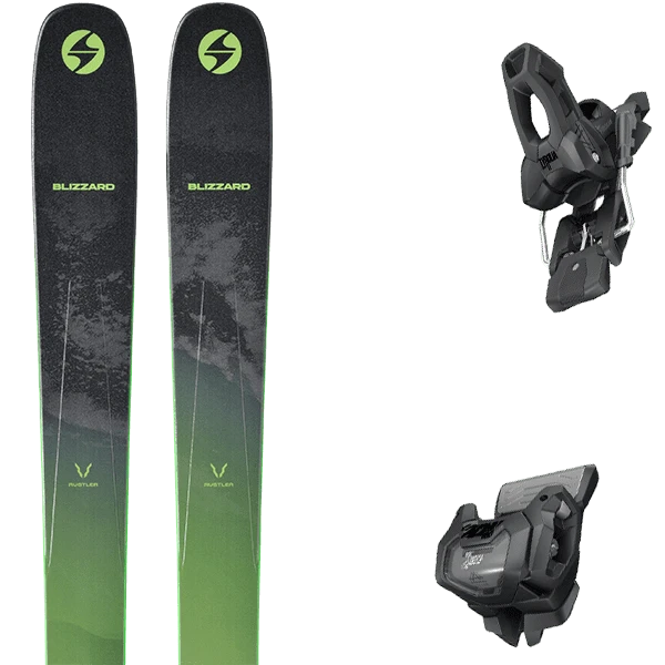 BLIZZARD RUSTLER 9 GREEN + TYROLIA ATTACK 11 GW W/O BRAKE A 1 BLIZZARD RUSTLER 9 GREEN + TYROLIA ATTACK 11 GW W/O BRAKE A