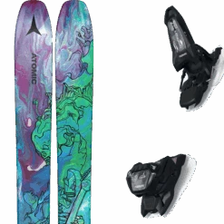 ATOMIC BENT CHETLER 120 MTGREEN/PUR + MARKER GRIFFON 13 ID BLACK