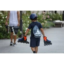 ROLLERBLADE RB JR HELMET MIDNIGHT BLUE/ORANGE 23 -SnowPro Ski Deals Store 9 112292 060h0100 847 06