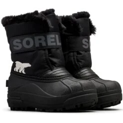 SOREL CHILDRENS SNOW COMMANDER BLACK/CHARCOAL 23 -SnowPro Ski Deals Store 9 118114 childrens snow commander black charcoal 1869561010 06