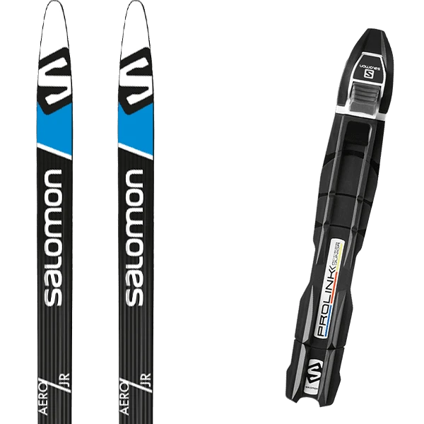 SALOMON AERO GRIP JUNIOR + SALOMON PROLINK ACCESS JR 1 SALOMON AERO GRIP JUNIOR + SALOMON PROLINK ACCESS JR