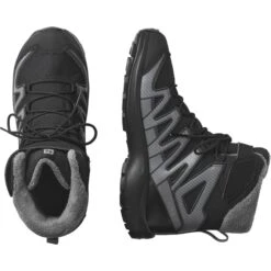 SALOMON XA PRO V8 WINTER CSWP JR BLACK/PHANTOM/QUIET SHADE 23 -SnowPro Ski Deals Store 9 92908 xa pro v8 winter cswp j black phantom quiet shade l41433400 05